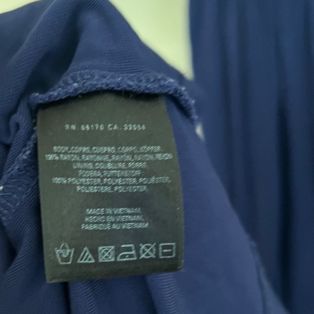 Maeve Anthropologie Navy Blue Yuma Maxi Dress Woven Empire Waist V-Neck Size 4 - Picture 7 of 7